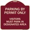 Signmission Parking by Permit Visitors Must Park in Designated Area Heavy-Gauge Alum, 18" x 18", BU-1818-23455 A-DES-BU-1818-23455 - alternate 1